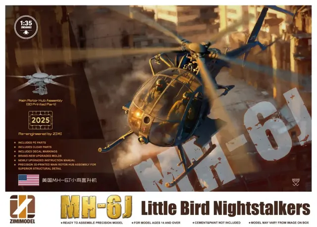 zimi-model-50002-mh-6j-little-bird-maquette-h-licopt-re-1-35 image 1