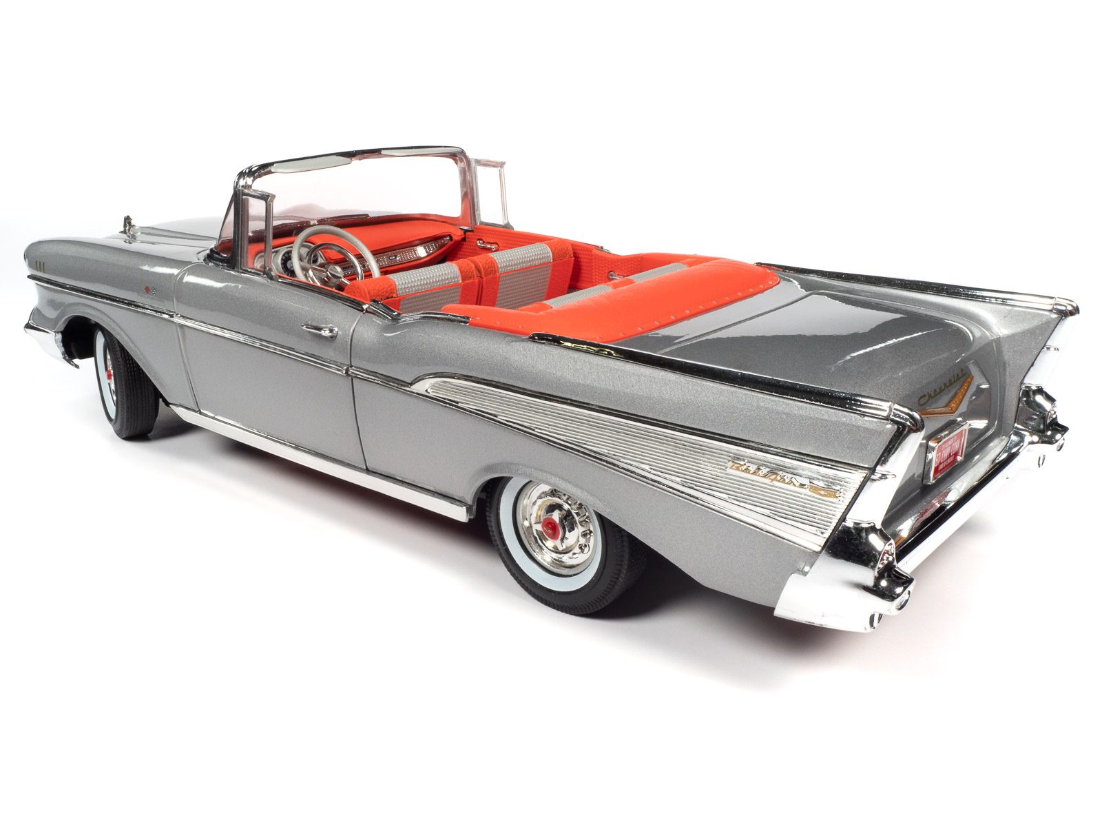 auto-world-chevrolet-bel-air-1957-cabriolet-miniature-1-18 image 2
