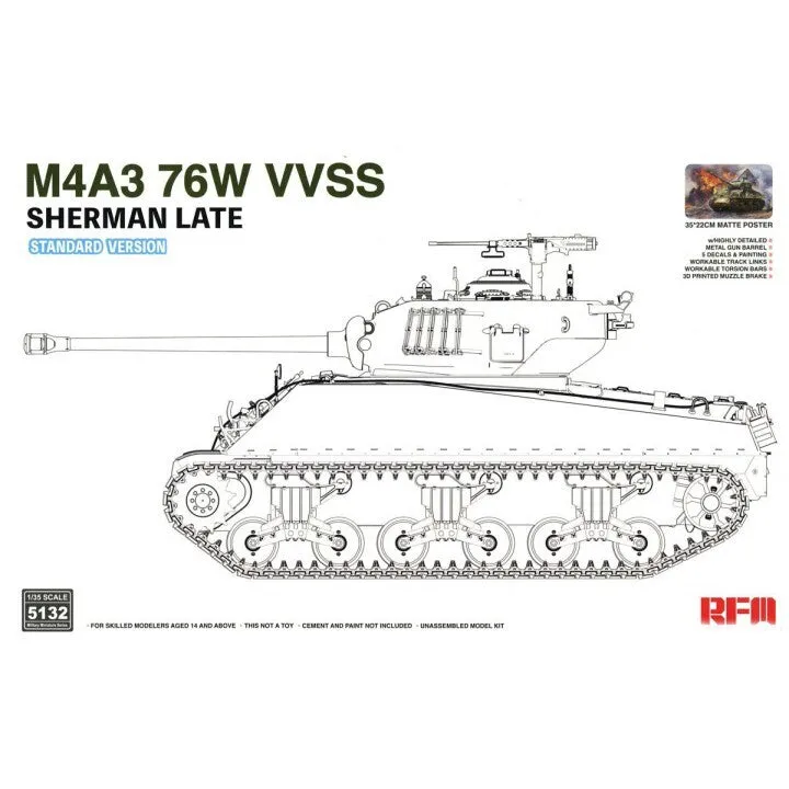 rye-field-model-5132-m4a3-sherman-maquette-char-1-35 image 1