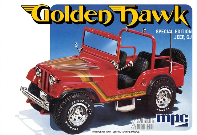 mpc-1981-jeep-cj5-golden-hawk-maquette-4x4-1-25 image 1