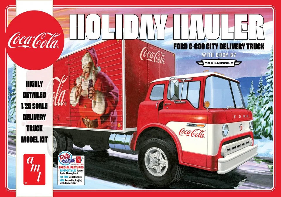 amt-ford-c-600-coca-cola-holiday-maquette-1-25-camion-295-pi-ces image 1