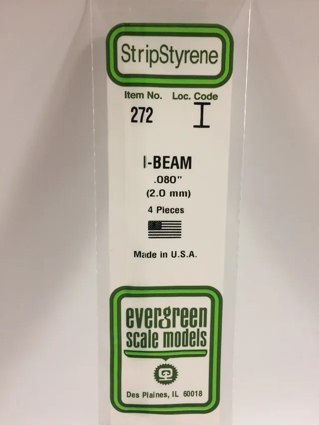 evergreen-shapes-272-poutre-en-i-2-mm-blanc-4-pi-ces image 1