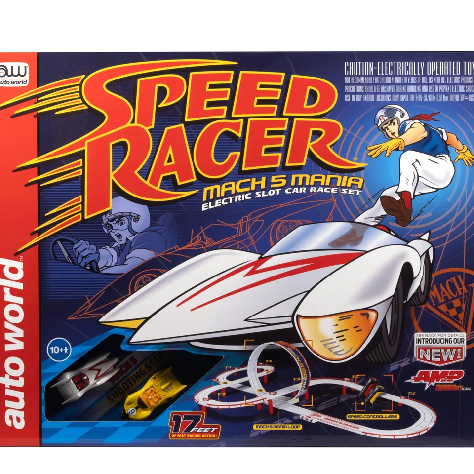 auto-world-speed-racer-mach-5-mania-circuit-slot-ho-17-pieds image 1