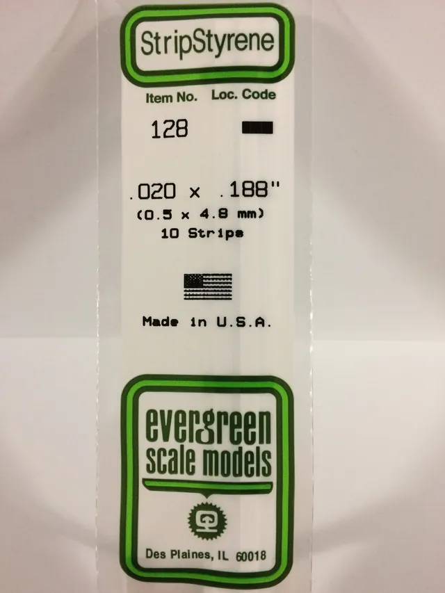 evergreen-scale-models-strips-128-baguette-0-5x4-8mm-10-pi-ces image 1