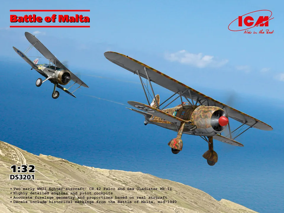 icm-ds3201-bataille-de-malte-fiat-cr-42-maquette-avion-1-32 image 1