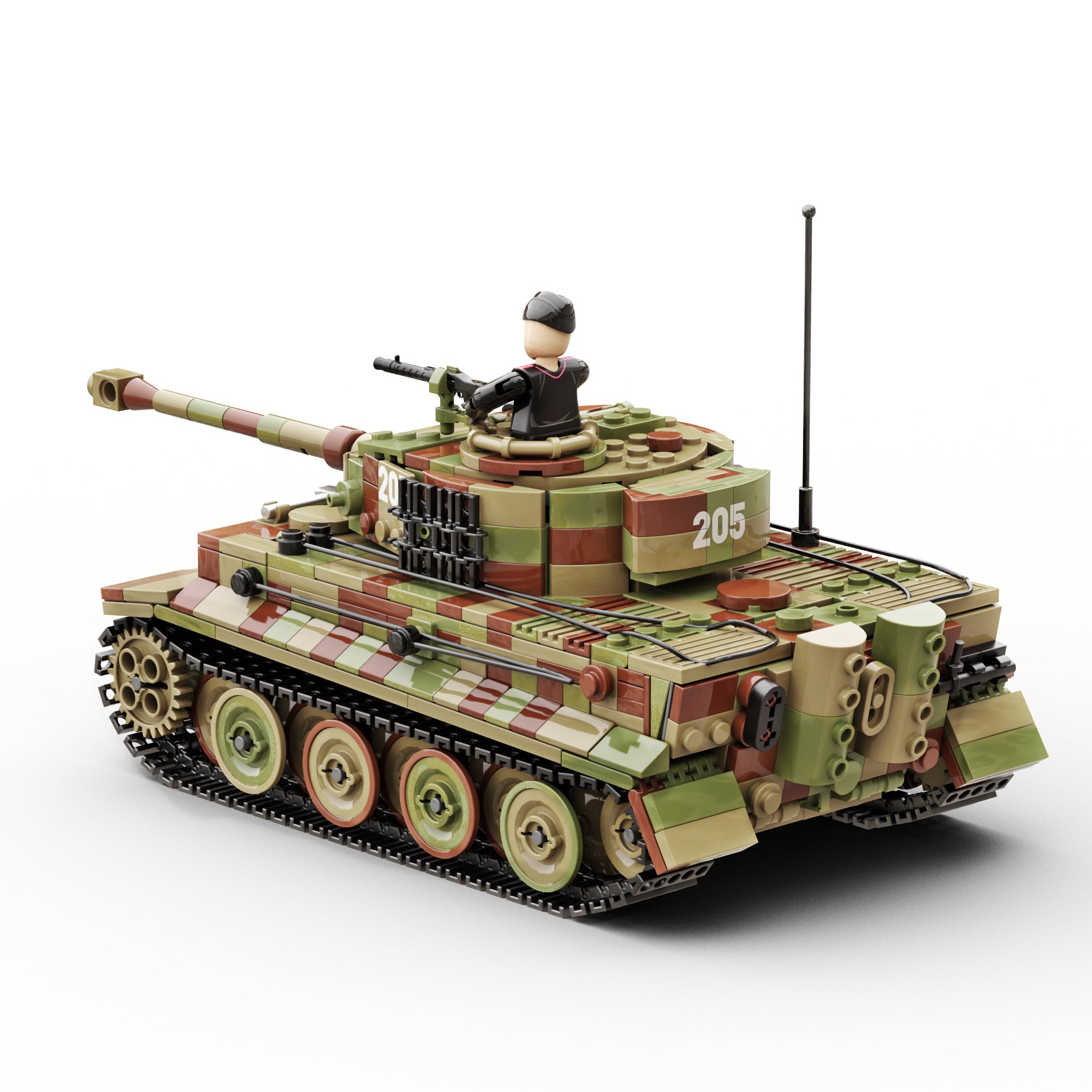 build-army-ba0181c-tiger-i-ausf-e-char-briques-camouflage-1153pcs image 2