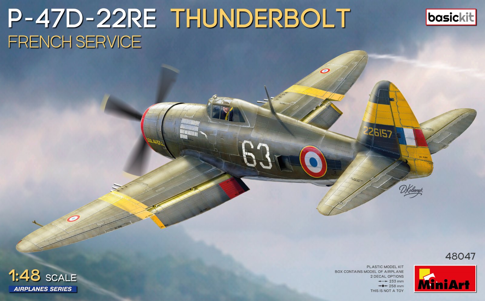 miniart-48047-p-47d-22re-thunderbolt-maquette-avion-1-48-fran-aise image 1