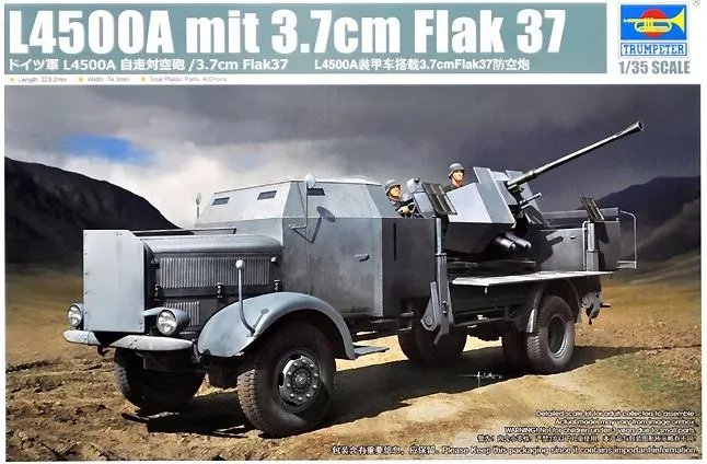 trumpeter-09593-l4500a-flak-37-maquette-camion-1-35 image 1