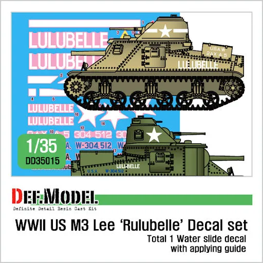 def-model-dd35015-d-calcomanie-m3-lee-lulubelle-1-35 image 1