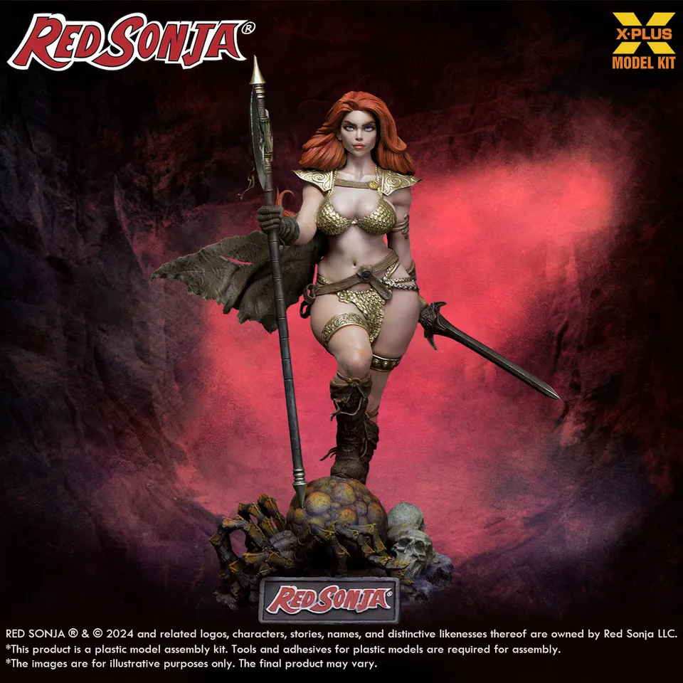x-plus-red-sonja-maquette-plastique-1-8-figurine-peindre image 1
