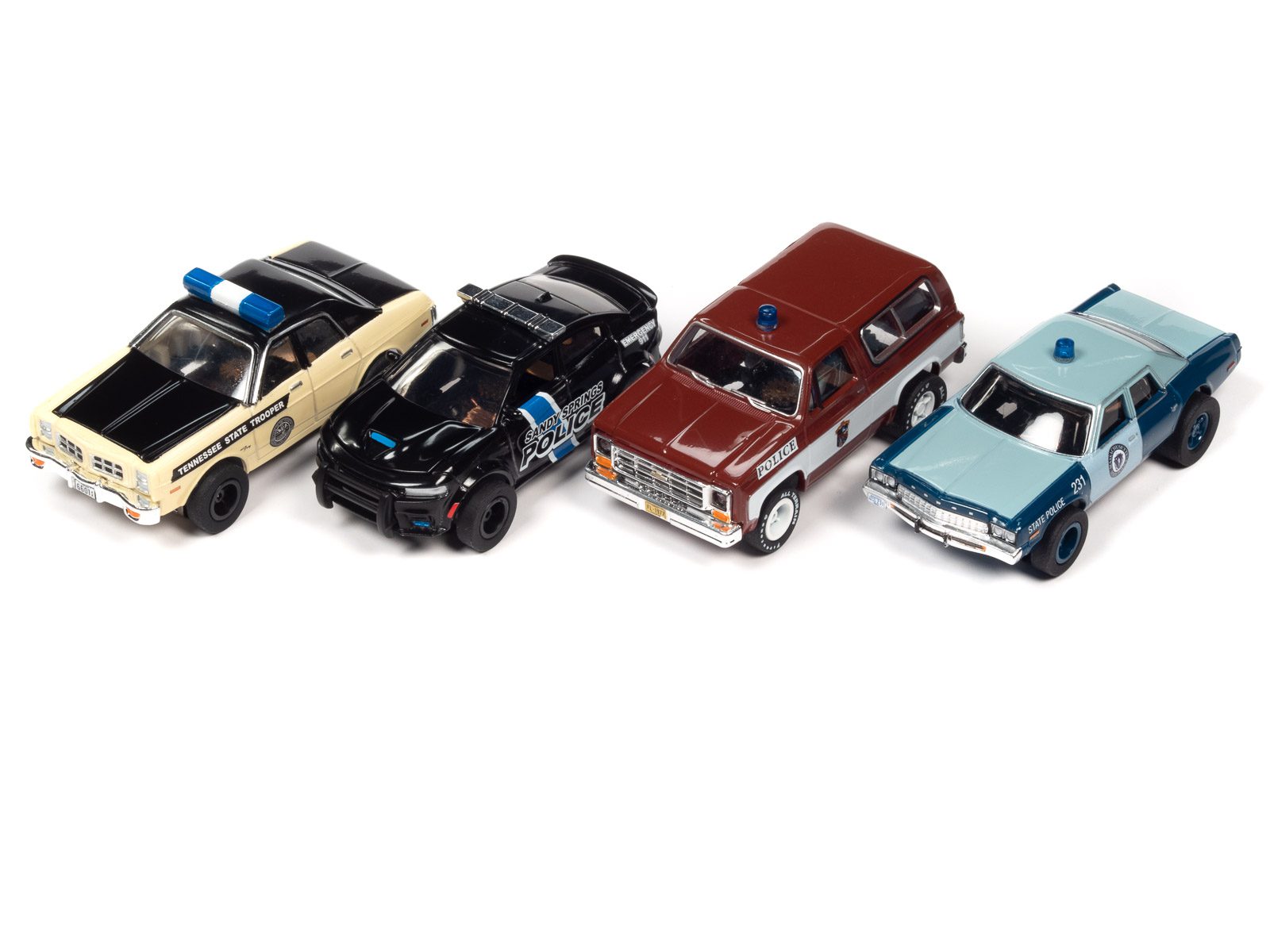 auto-world-xtraction-r4-slot-car-ho-1-64-police-america-finest image 2
