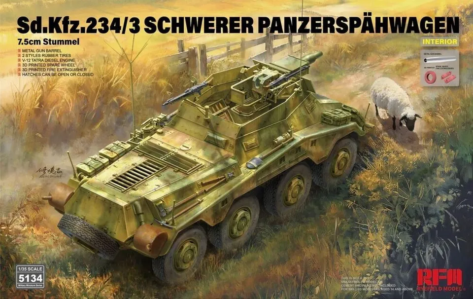 rye-field-model-5134-sd-kfz-234-3-maquette-blind-1-35-int-rieur image 1