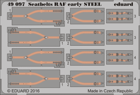 eduard-49097-harnais-raf-early-steel-1-48 image 1