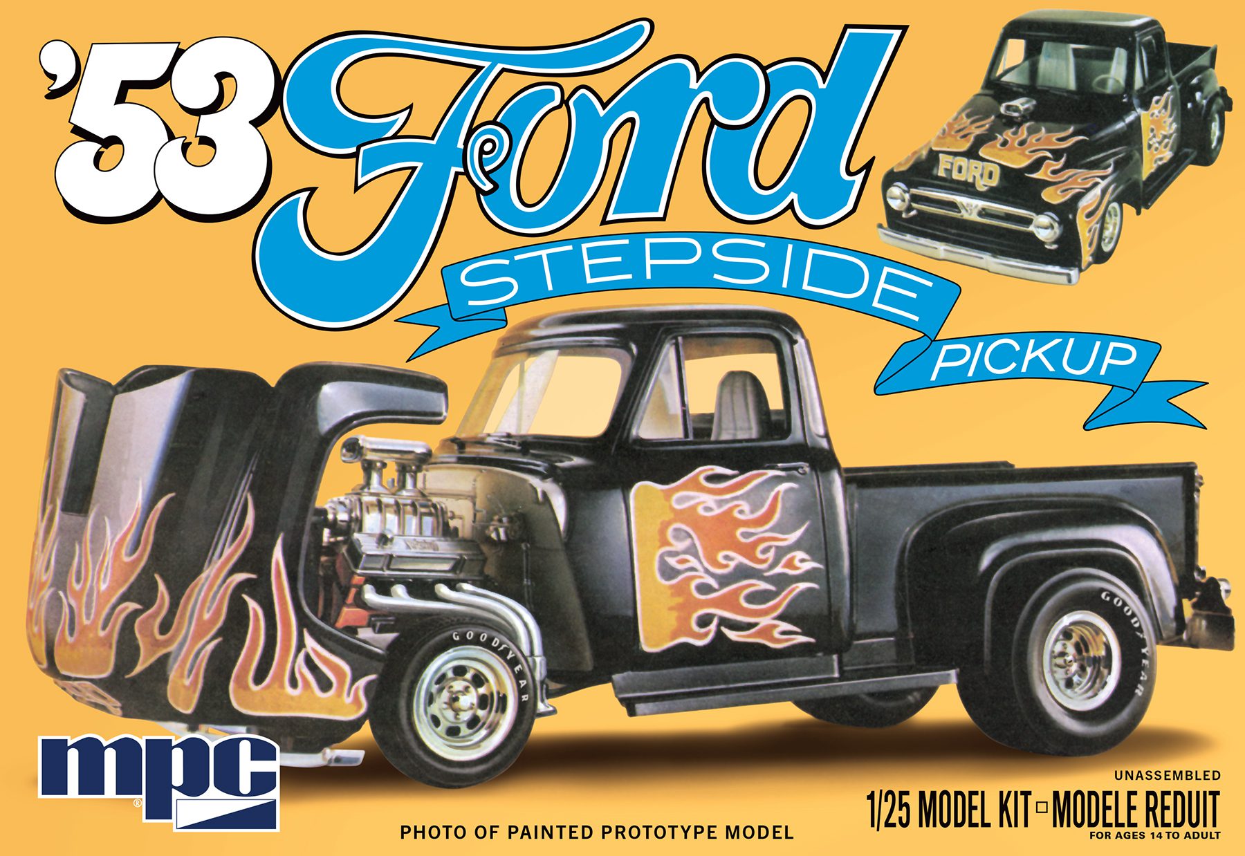 mpc-1953-ford-pickup-flip-nose-maquette-1-25-hot-rod image 1