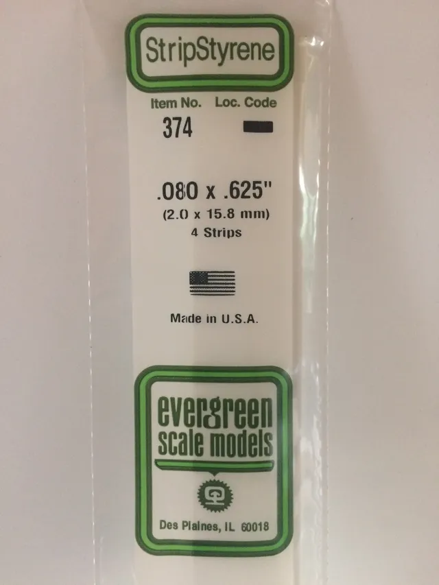 evergreen-strips-374-baguette-polystyr-ne-blanc-2x15-8mm-4-pcs image 1
