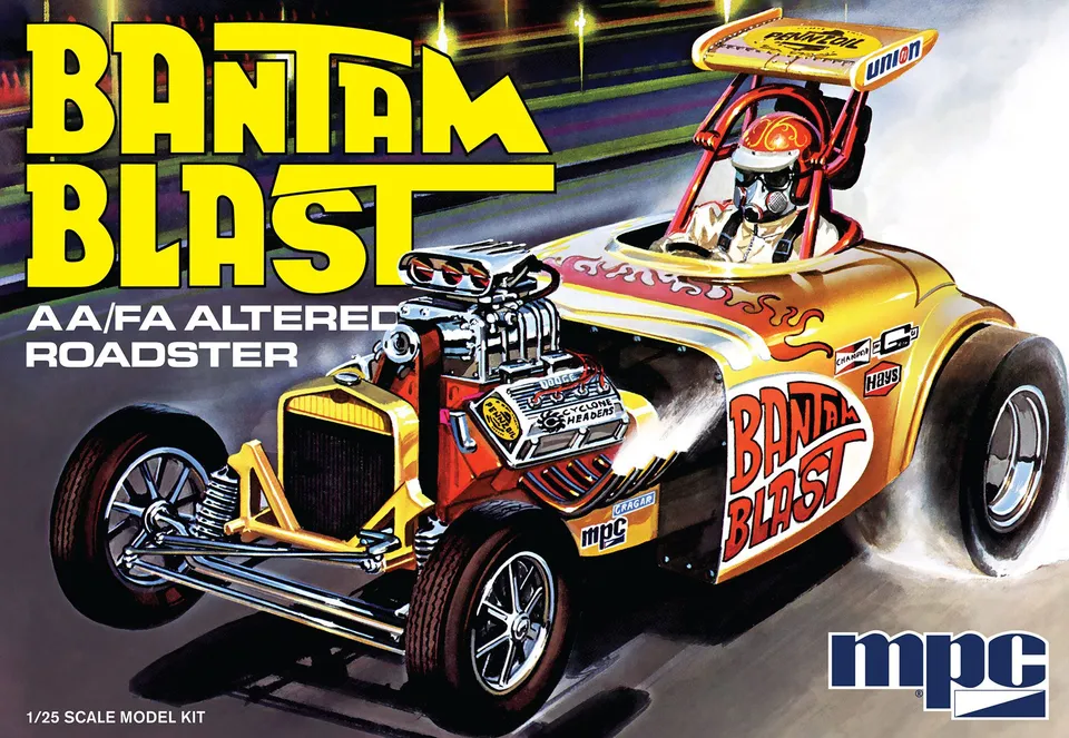 mpc-bantam-blast-dragster-1-25-maquette-dragster-hemi-blanc image 1