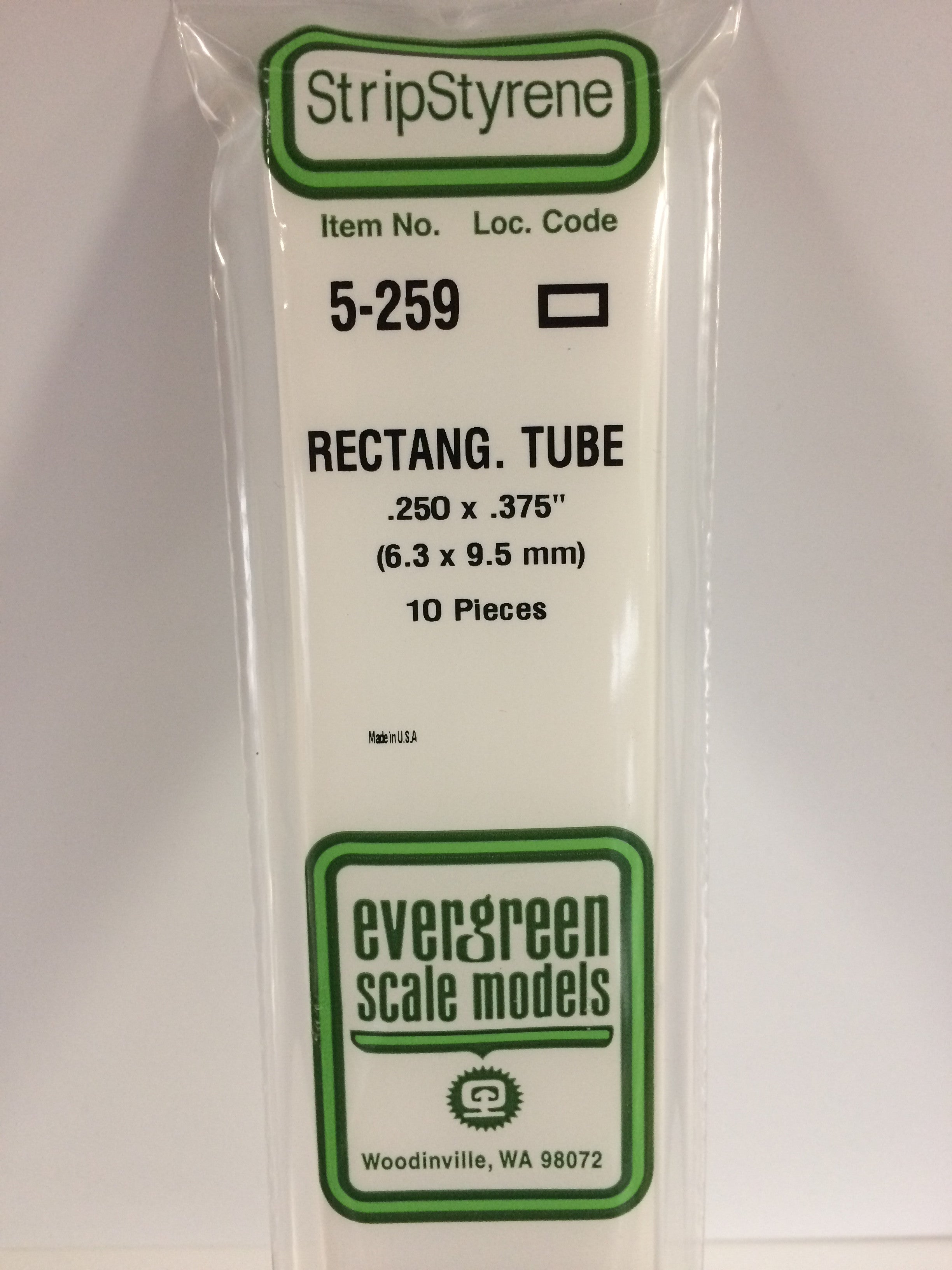 evergreen-259-tube-rectangulaire-polystyr-ne-6-3x9-5mm-2pcs image 2