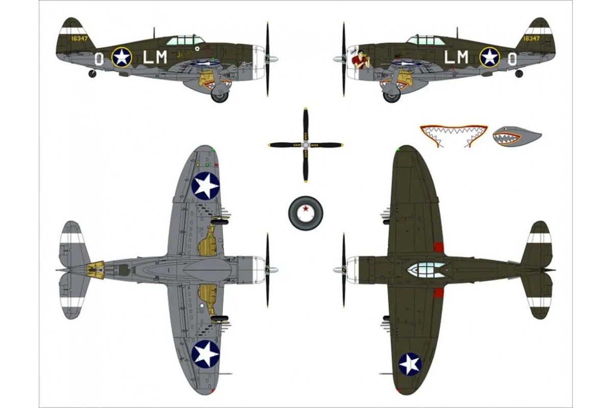 dora-wings-dw48054-p-47c-thunderbolt-maquette-avion-1-48-ferry-tank image 7