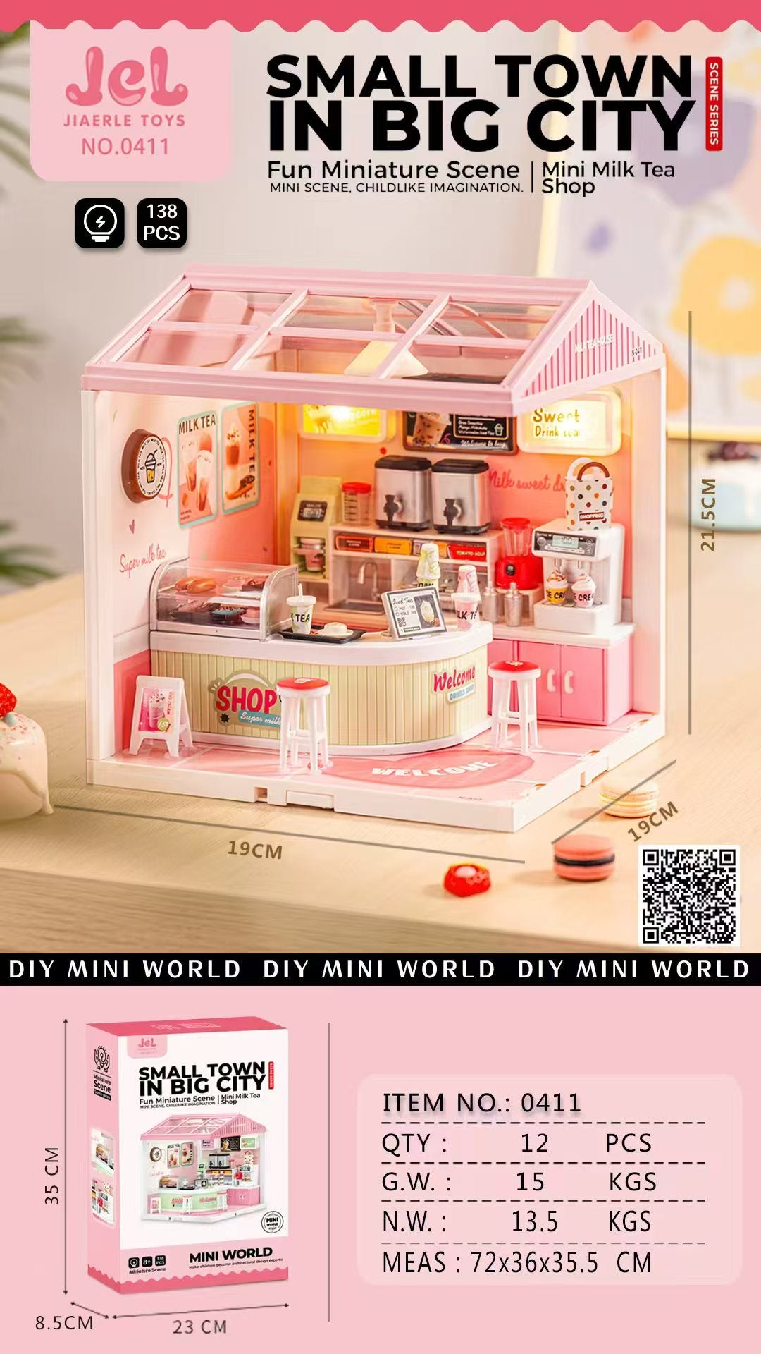 jiaerle-toys-jel-0411-mini-milk-tea-shop-maison-miniature-diy image 1