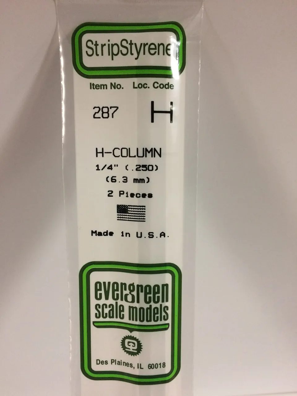 evergreen-shapes-287-profil-h-polystyr-ne-blanc-6-3-mm image 1