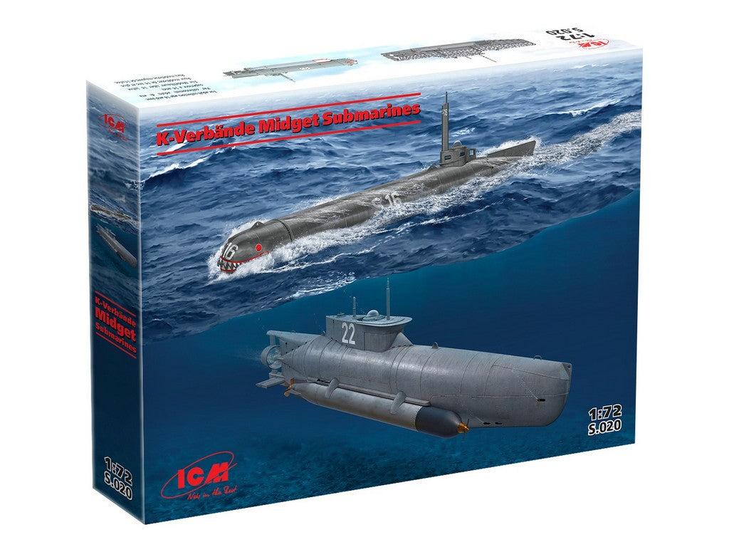 icm-s-020-k-verbande-maquette-sous-marin-1-72-2-kits image 1