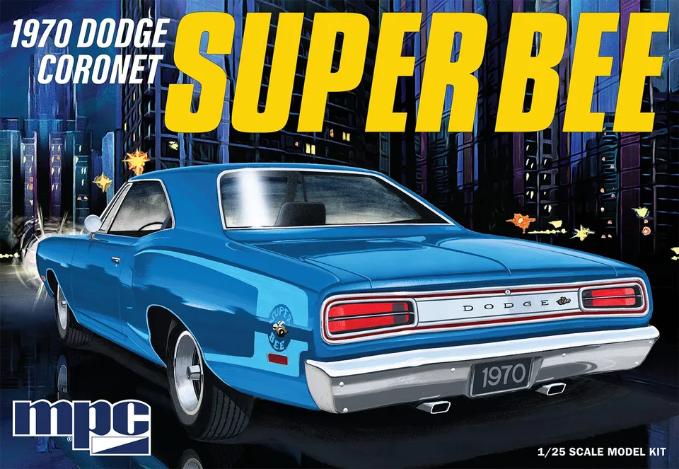 mpc-dodge-coronet-super-bee-1970-kit-maquette-1-25-149-pi-ces image 1