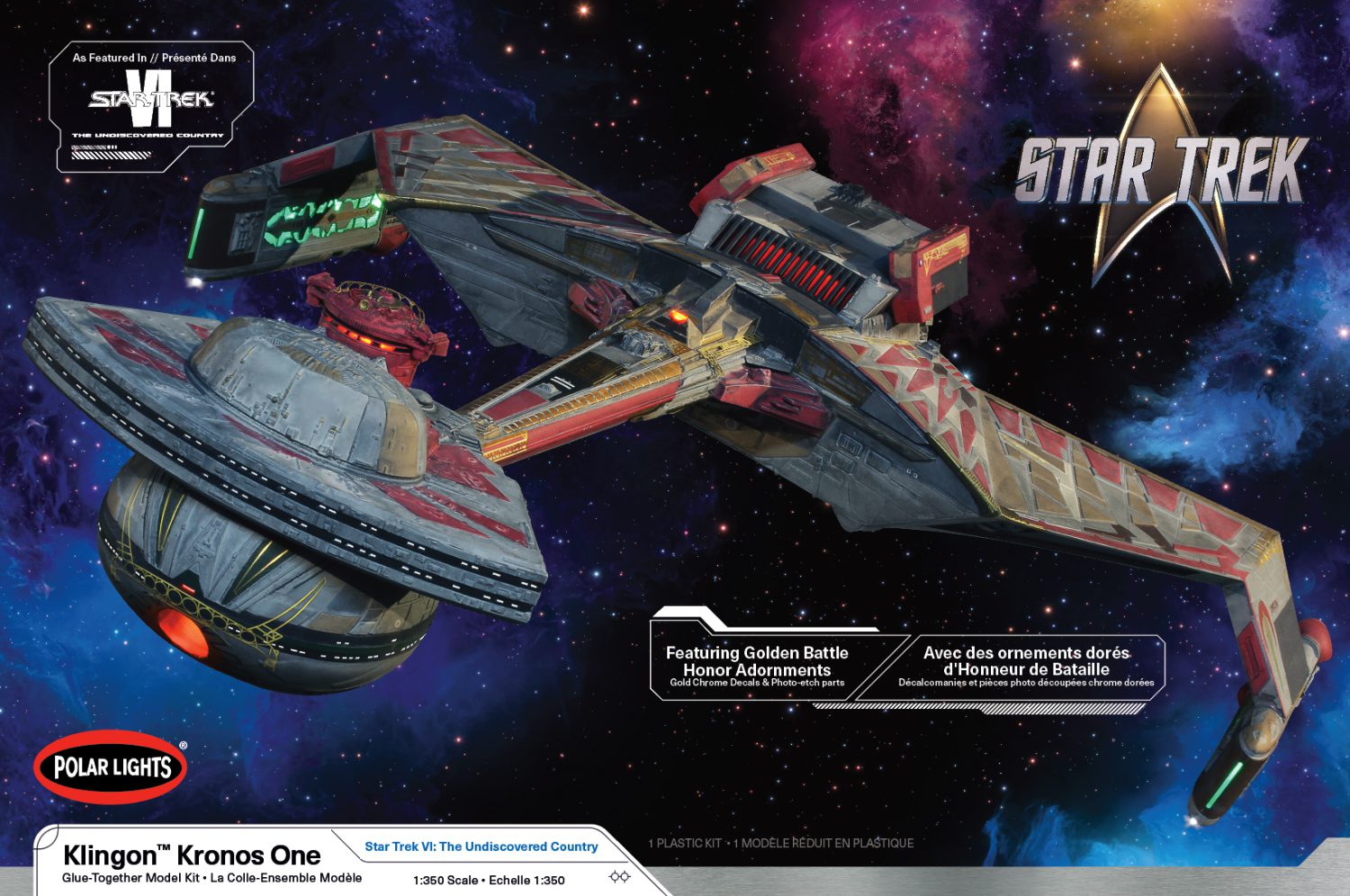 amt-polar-lights-klingon-kronos-one-1-350-maquette-star-trek-grise image 1