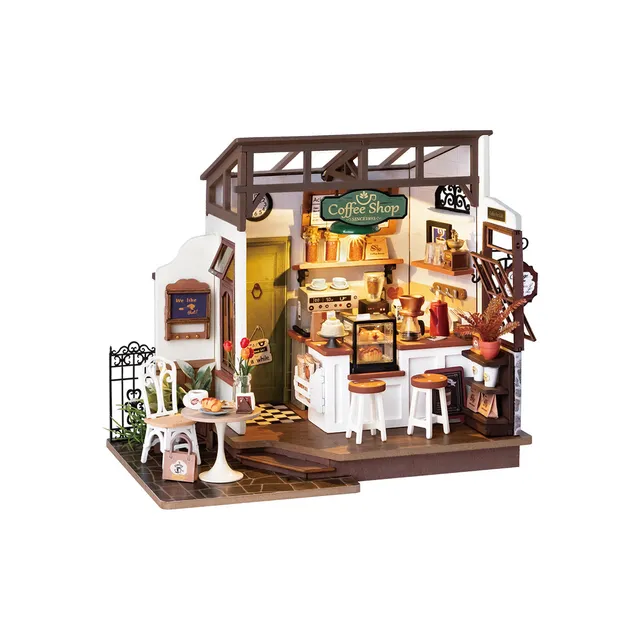 robotime-dg162-flavory-cafe-house-maison-miniature-bois image 1