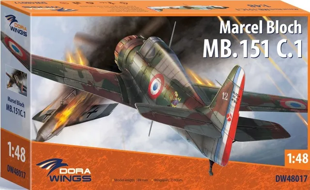 dora-wings-bloch-mb-151c-1-maquette-avion-1-48-arm-e-de-l-air image 1