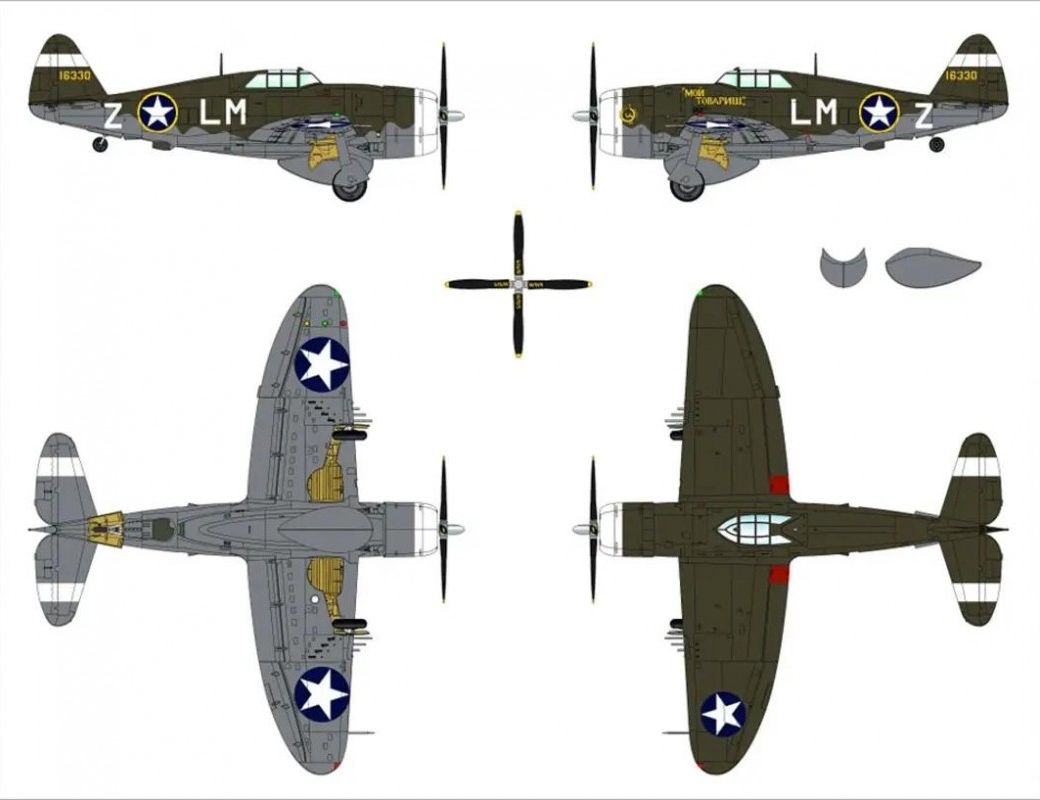 dora-wings-dw48054-p-47c-thunderbolt-maquette-avion-1-48-ferry-tank image 8