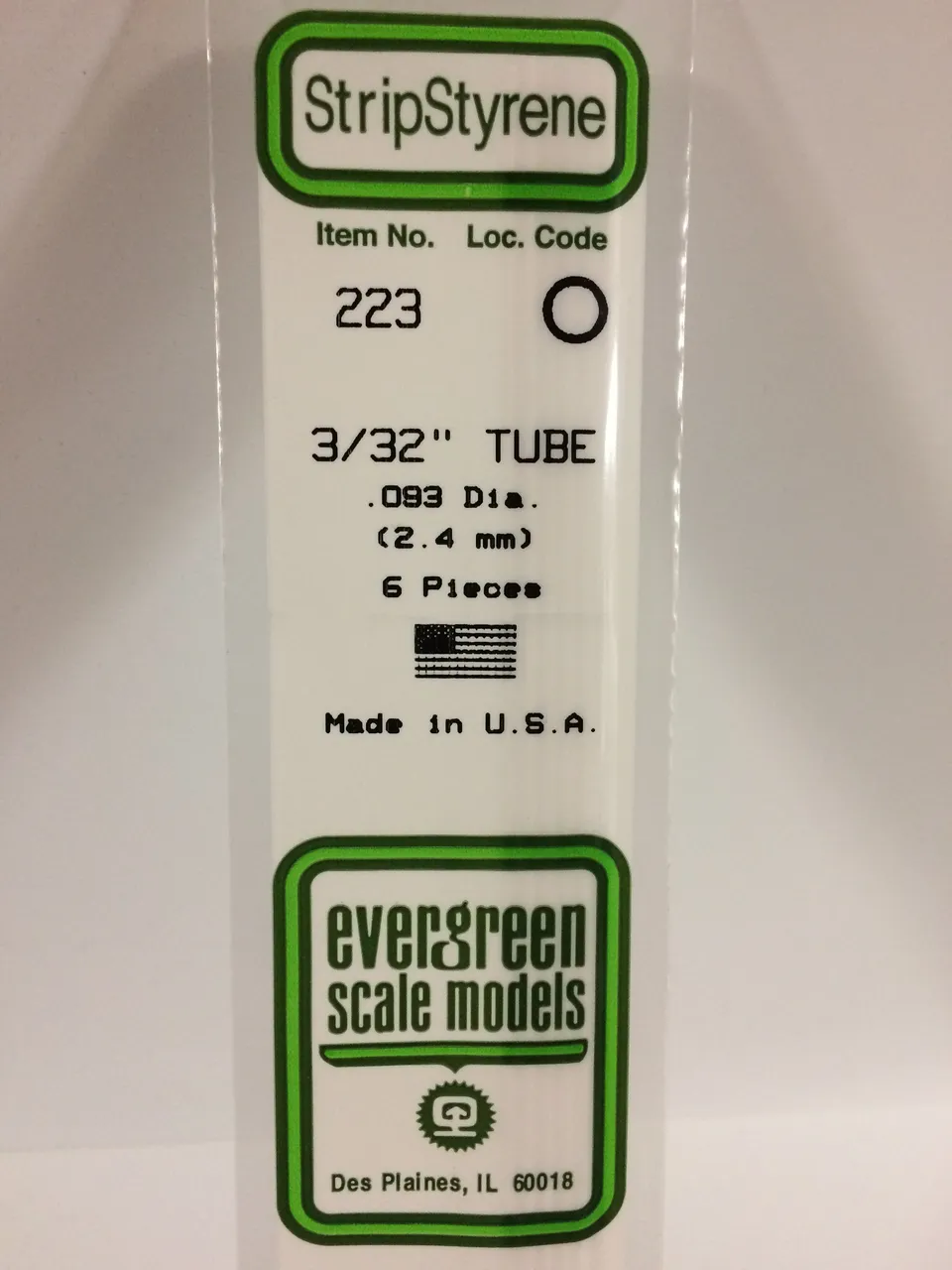 evergreen-rod-and-tube-223-tube-rond-blanc-2-4mm-6-pcs image 1