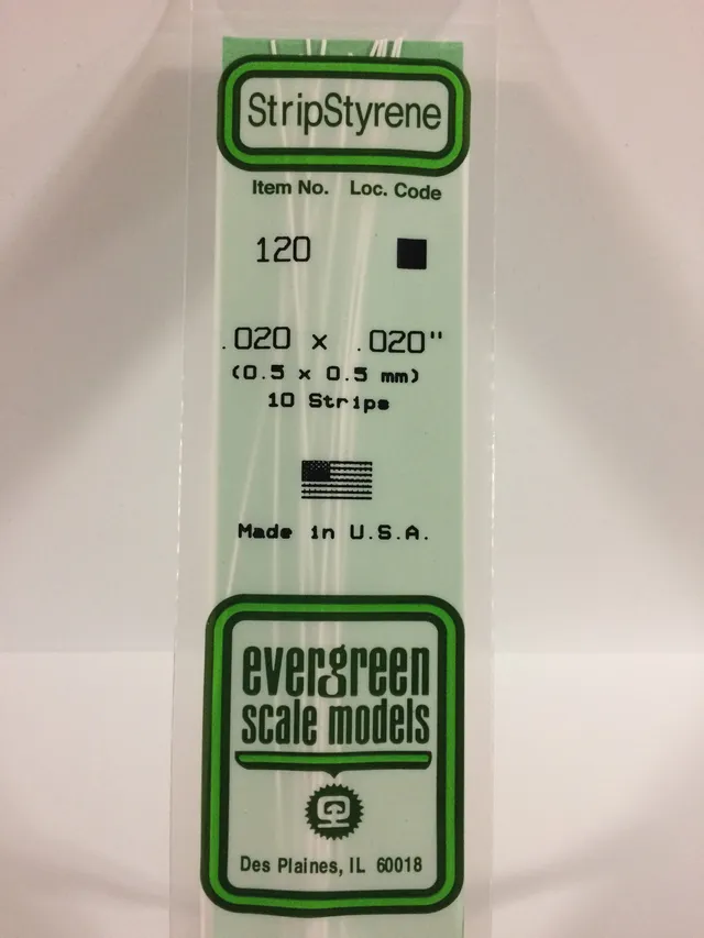 evergreen-strips-120-baguette-carr-e-0-5x0-5-mm-lot-10 image 1
