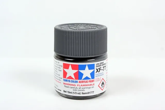 tamiya-xf77-gris-ijn-sasebo-peinture-acrylique-10ml-mat image 1