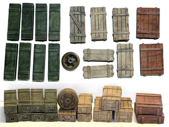 value-gear-wc005-caisses-bois-maquette-1-35-lot-16-pi-ces image 1