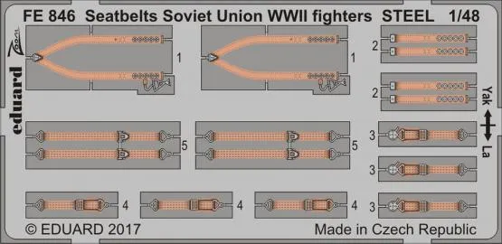 eduard-49100-ceintures-soviet-fighters-steel-avion-1-48 image 1