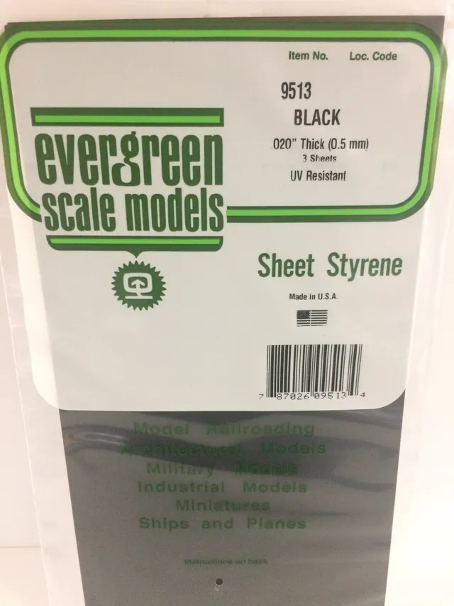 evergreen-sheets-9513-plaque-plastique-noire-0-5-mm-3-pcs image 1
