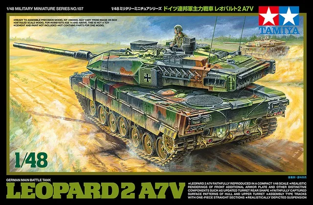 tamiya-32607-leopard-2-a7v-maquette-char-1-48-allemand image 1