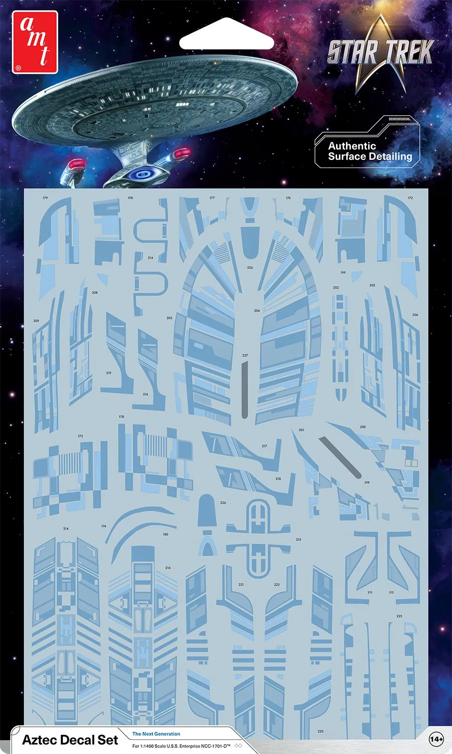 amt-star-trek-enterprise-ncc-1701-d-decals-aztec-1-1400 image 1