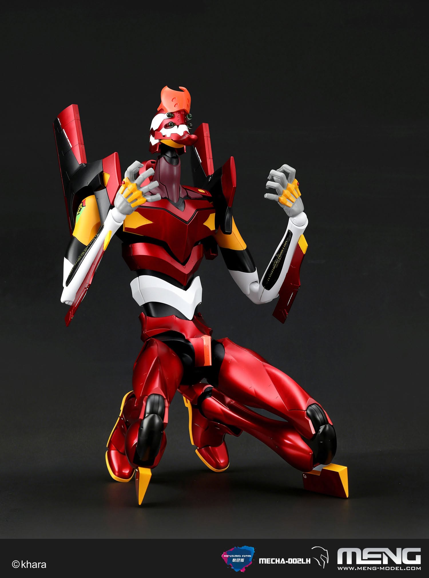 meng-mecha-002lh-evangelion-eva-02-maquette-rouge-radiant-pr-peinte image 4