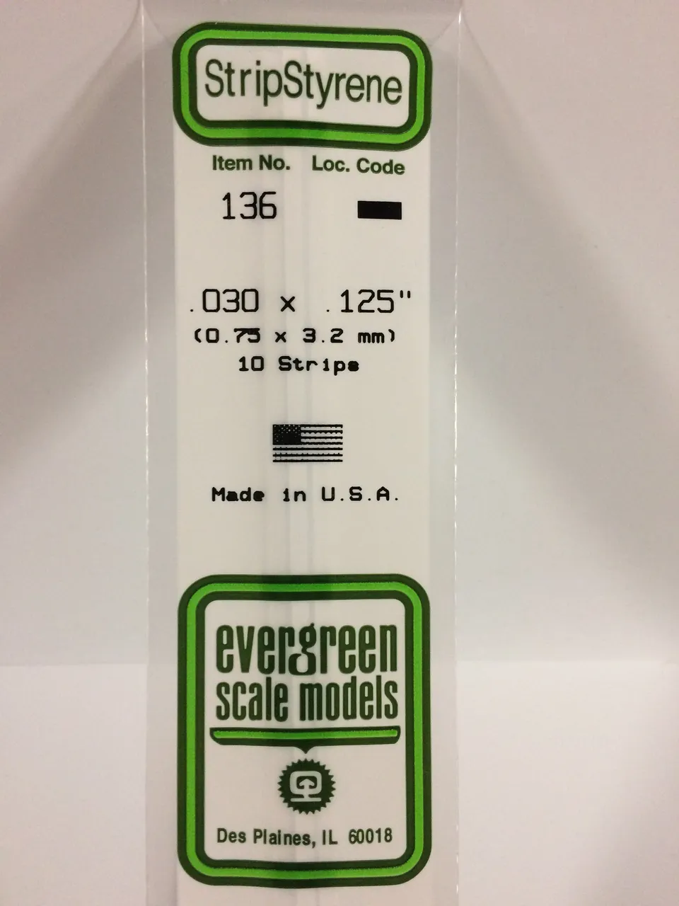 evergreen-strips-136-baguette-plastique-0-75x3-2mm-10-pi-ces-blanc image 1