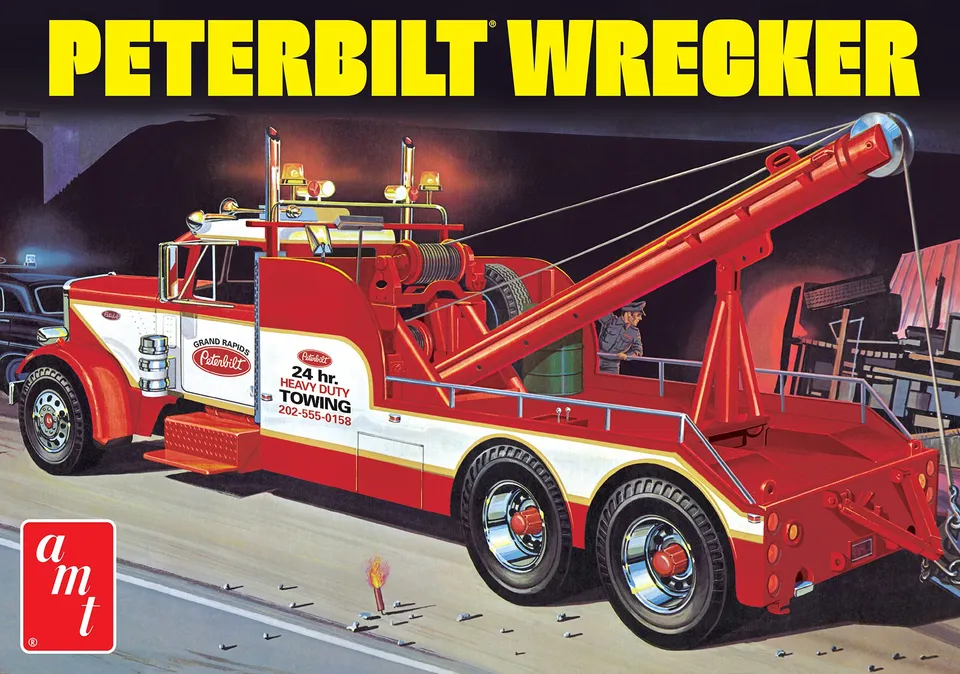 amt-peterbilt-359-wrecker-kit-maquette-camion-1-25-d-panneuse image 1
