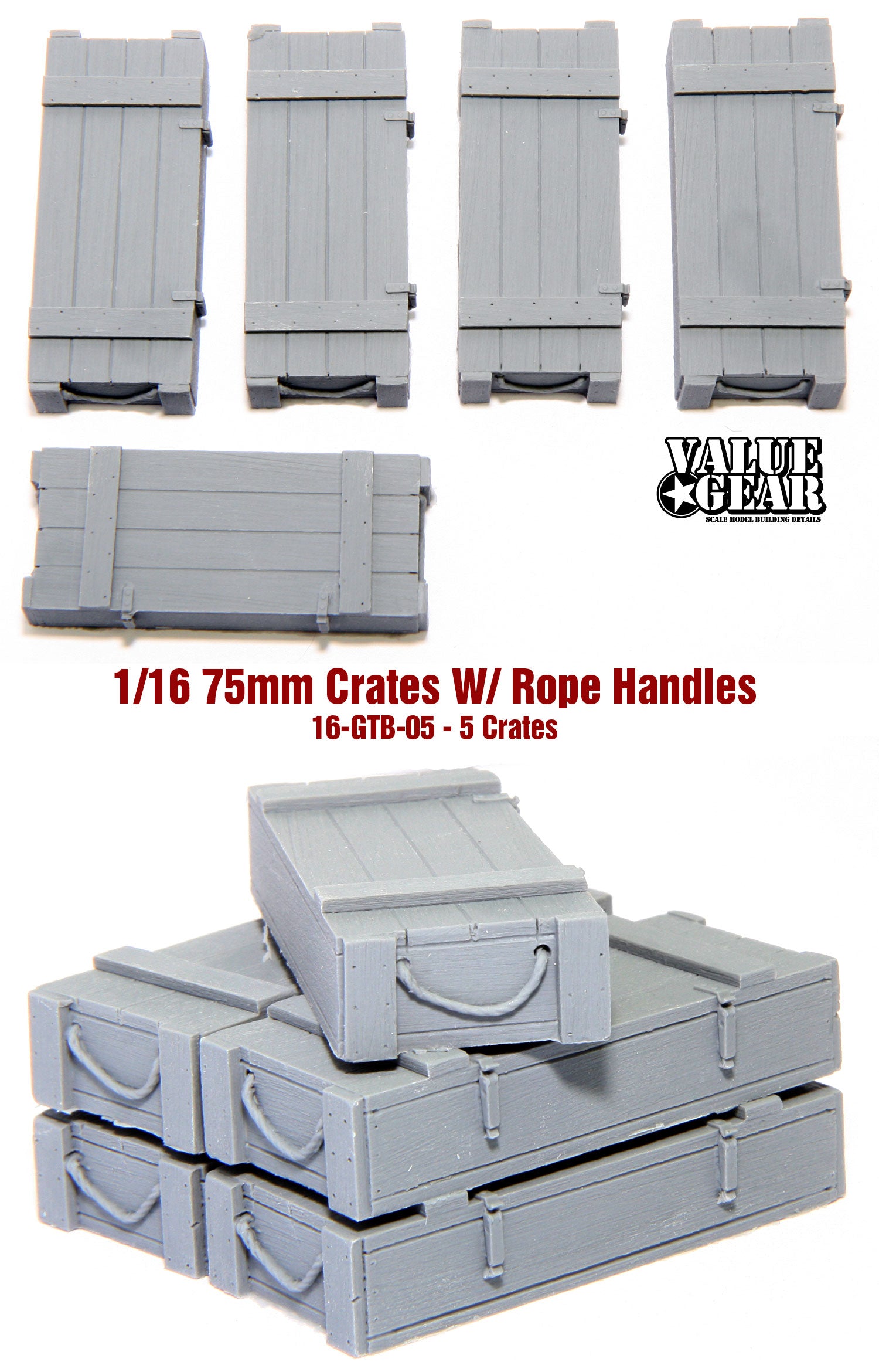 value-gear-16gtb05-caisses-munitions-1-16-lot-5-pcs image 1