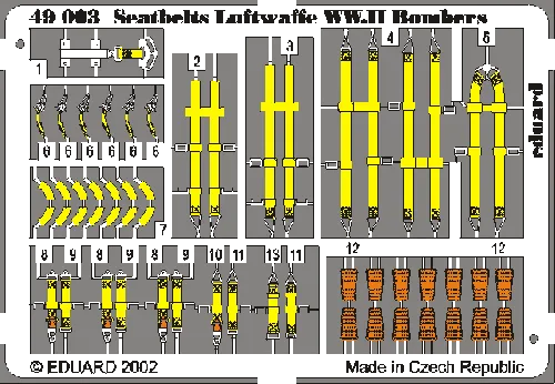 eduard-49003-harnais-luftwaffe-bombardiers-wwii-1-48 image 1