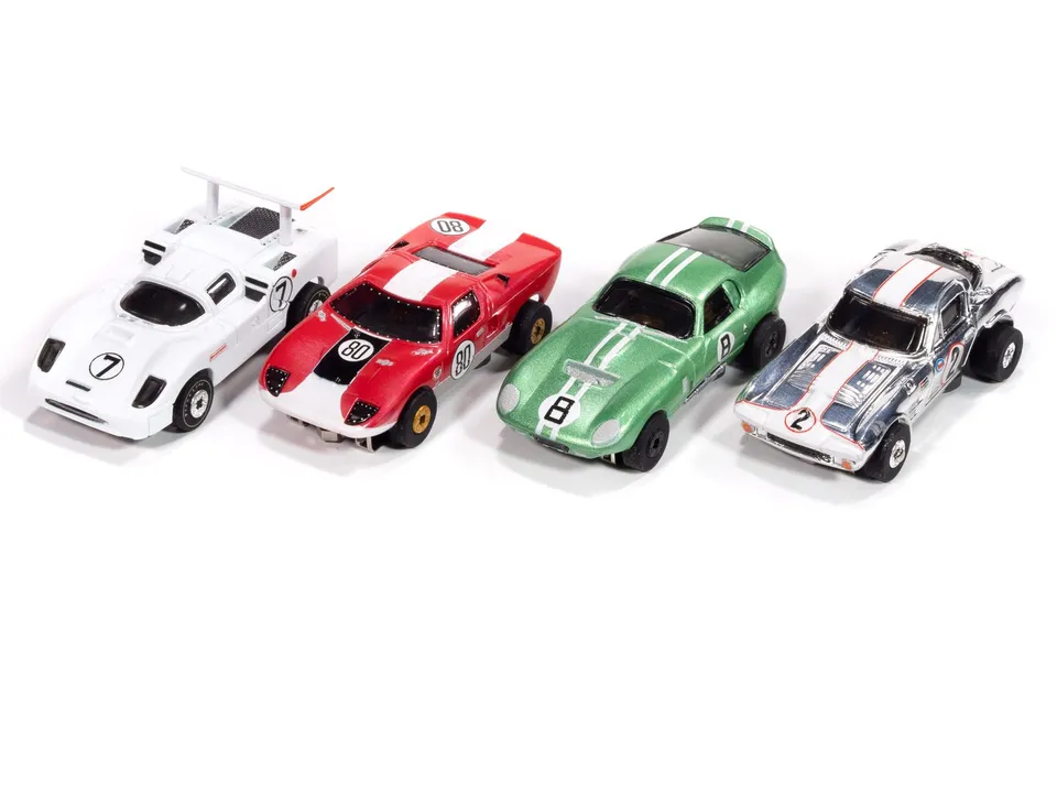 auto-world-thunderjet-gt-icons-r1-set-b-slot-cars-ho-1-64-4-voitures image 1