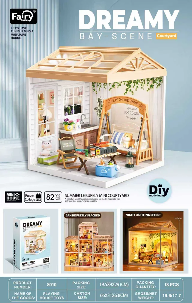 fairy-care-fc-dbs8010-dreamy-bay-maison-miniature-diy-courtyard image 1