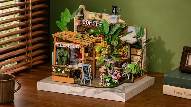 robotime-dh201-rolife-leafree-caf-maison-miniature-led image 1