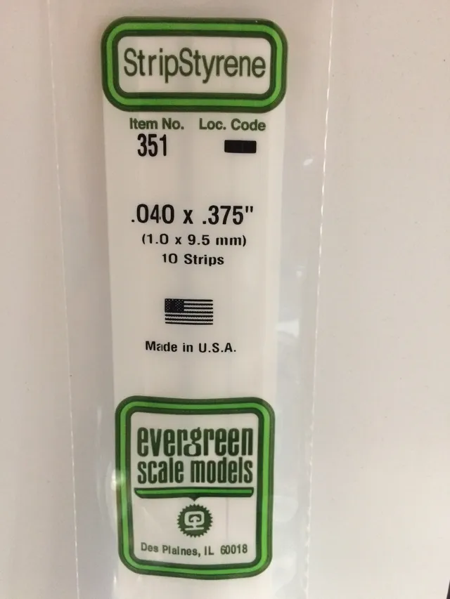 evergreen-strips-351-baguette-1x9-5-mm-blanc-lot-de-10 image 1