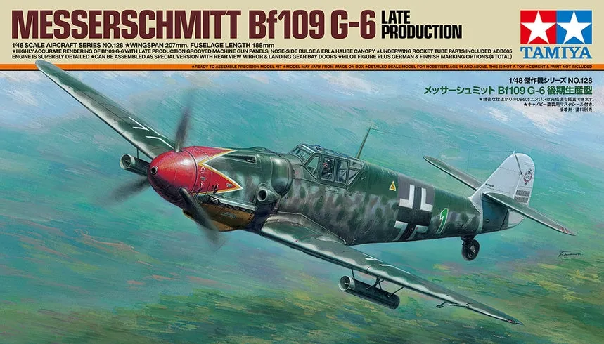 tamiya-61128-bf109-g-6-late-maquette-avion-1-48-allemande image 1