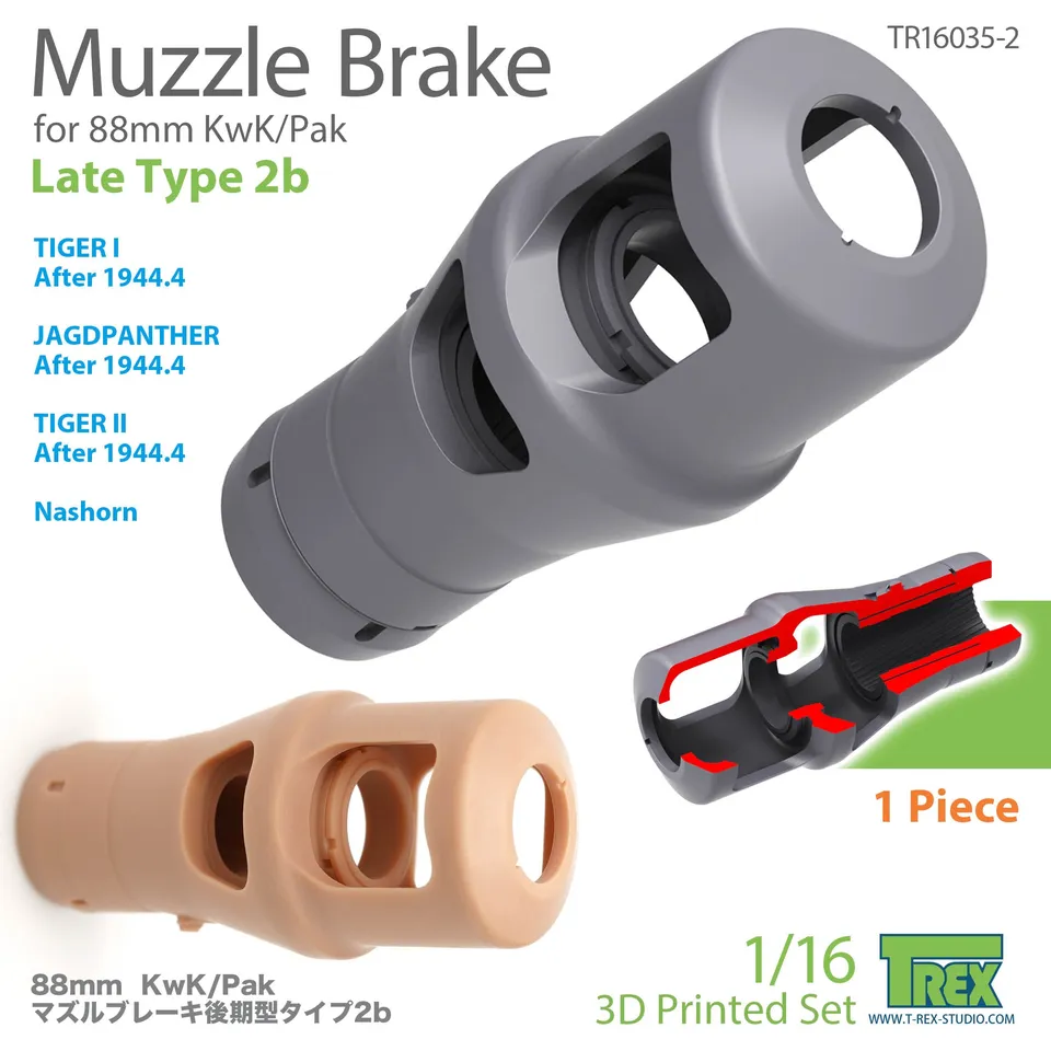 t-rex-16035-2-frein-bouche-88mm-kwk-pak-1-16-late-2b image 1
