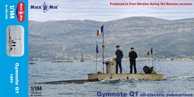 mikromir-144-043-gymnote-q1-maquette-sous-marin-1-144 image 1